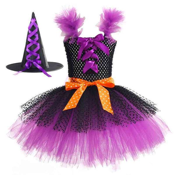 

halloween children's party witch suit new girl's dress, Red;yellow