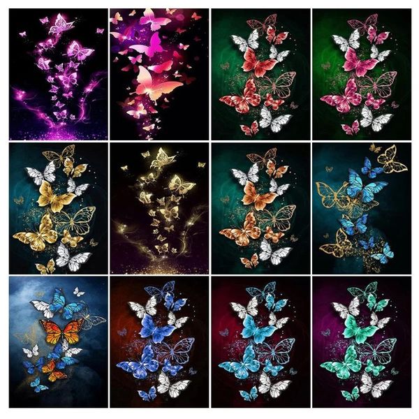 

diamond painting animals embroidery 5d diy full square/round drill cross stitch kit "butterfly" home decor gift