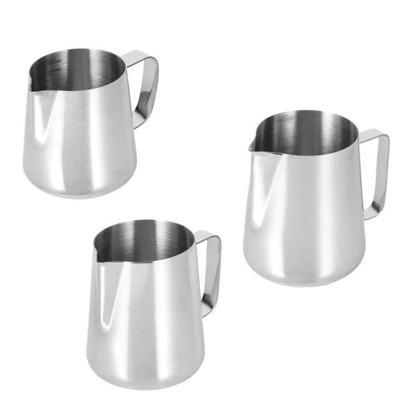 

coffee pots stainless steel pitcher milk frothing jug pull flower cup pot frother latte art