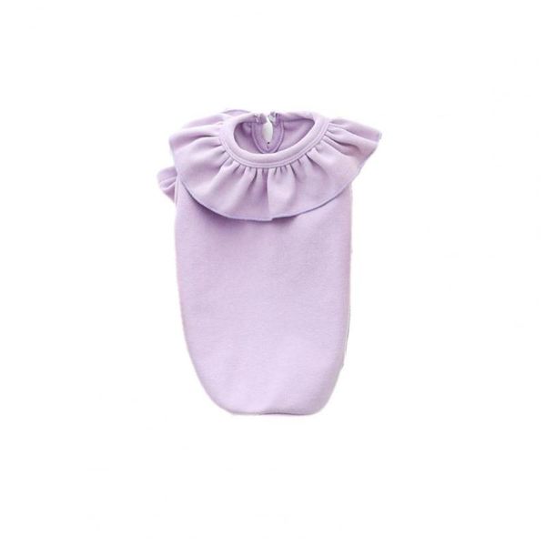 

pet skirt cat solid color ruffled hem collar cotton two-legged daily life dog dress apparel