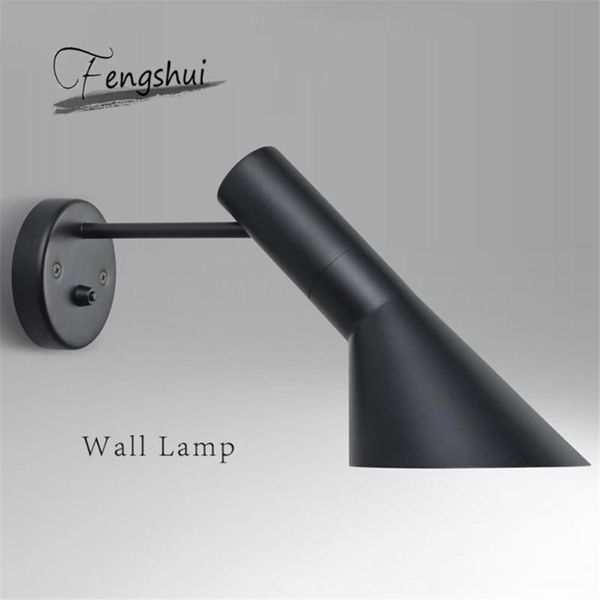 

nordic lamp led wall lights loft modern design black white sconce hanging bedroom indoor decorations