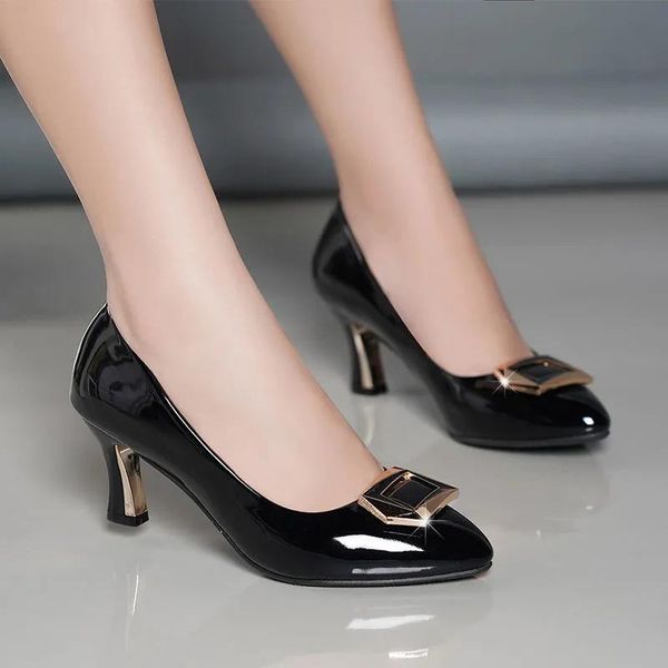 

dress shoes cresfimix women classic black pointed toe pu leather slip on spring stiletto heels lady cool beige pumps zapatos de mujer c9319