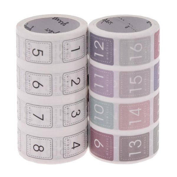 

gift wrap number date labels sticker calendar weekly daily tape square scrapbooking diy cake baking supplies tags