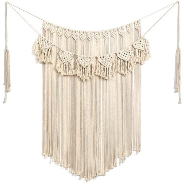 

tapestries wall hanging macrame curtain fringe banner boho decor woven tapestry home decoration for wedding bedroom gallery