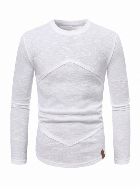 

men patched detail tee b5pm#, White;black