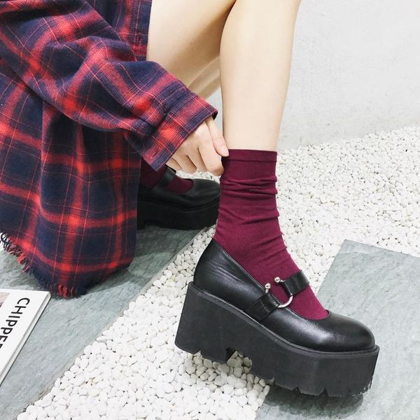 

block heel 2021 new spring platform pumps women round head black waterproof chunk heels womens pumps working casual shoes