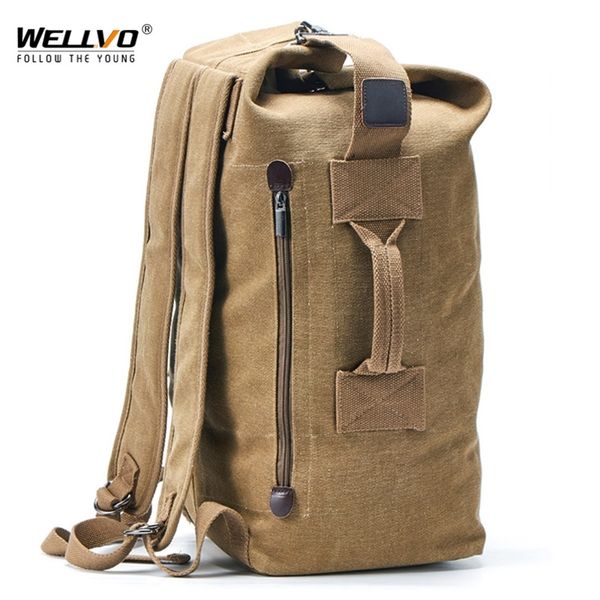 

large man travel bag mountaineering backpack male lage canvas bucket shoulder army bags for boys men backpacks mochilas xa88c 220309