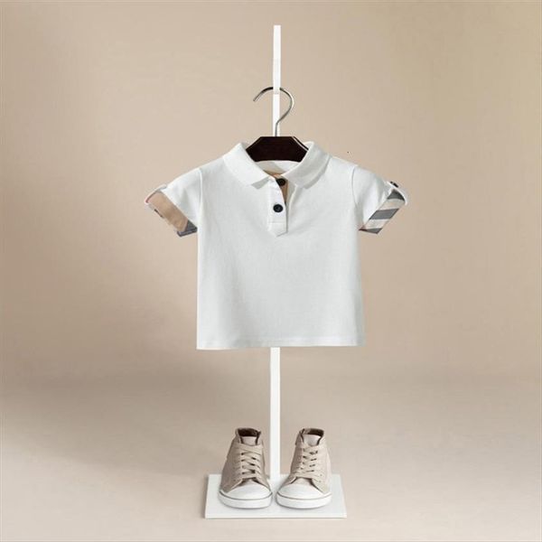

stripe toddler child summer short sleeve t shirt kids cotton white black shirts for baby boy girl tee 1, Blue