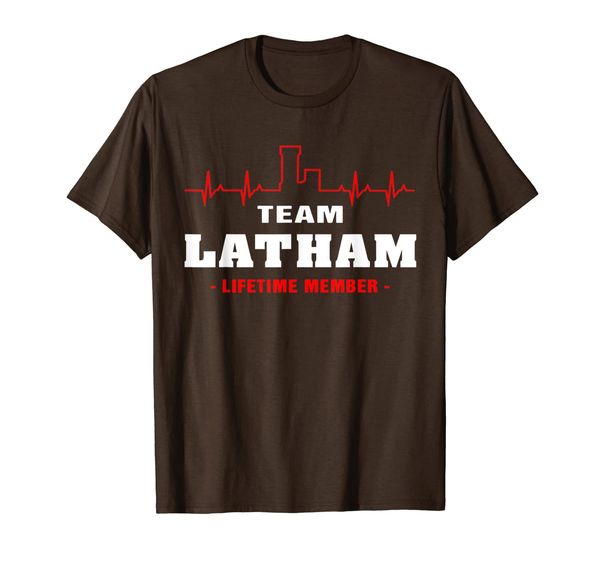 

team latham lifetime member shirt surname, last name gift t-shirt, White;black