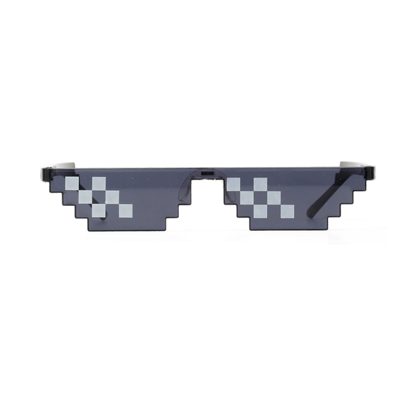 

sunglasses fashion pixelated men women brand party eyeglasses mosaic uv400 vintage eyewear gift toy glasses, White;black