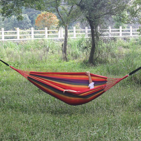 

rollover proof colorful canvas hammock outdoor camping leisure single