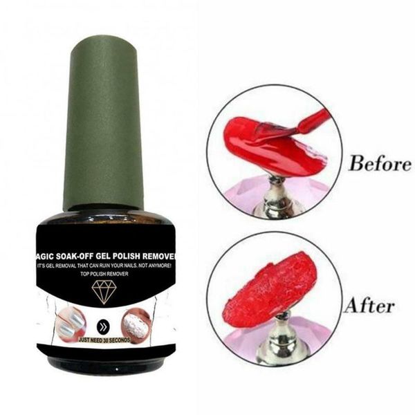 

nail gel 15ml professional polish remover healthy fast soak off uv base coat bursst glue magic, Red;pink