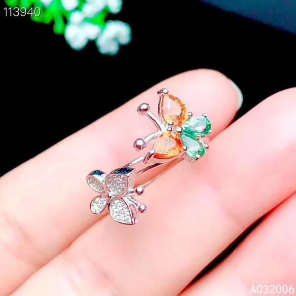 

cluster rings kjjeaxcmy boutique jewelry 925 sterling silver inlaid natural color sapphire ring trendy ladies classic support testing, Golden;silver