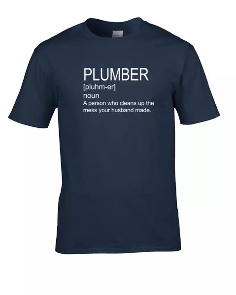

plumber definition- the meaning of work men's t-shirt, White;black