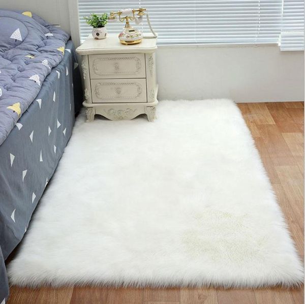 Tapetes Fluffy Super Grande Artificial de Lã Artificial Quarto Área Área Tapetes Faux Sheepskin Pele De Pelúcia Tapete Tapete Tapete