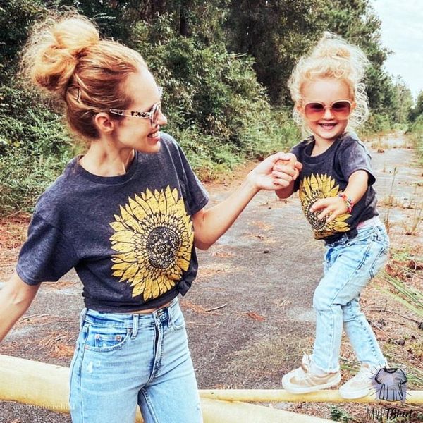 

women's t-shirt summer outdoors women shirt funny sunflower printing female holiday matching tee gift to family botanical fashion, White