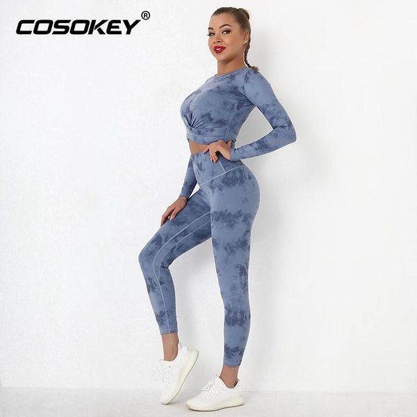 

2pc seamless women sport suit gym clothes workout yoga set long sleeve tracksuit crop high waist leggings fitness sportswear outfit