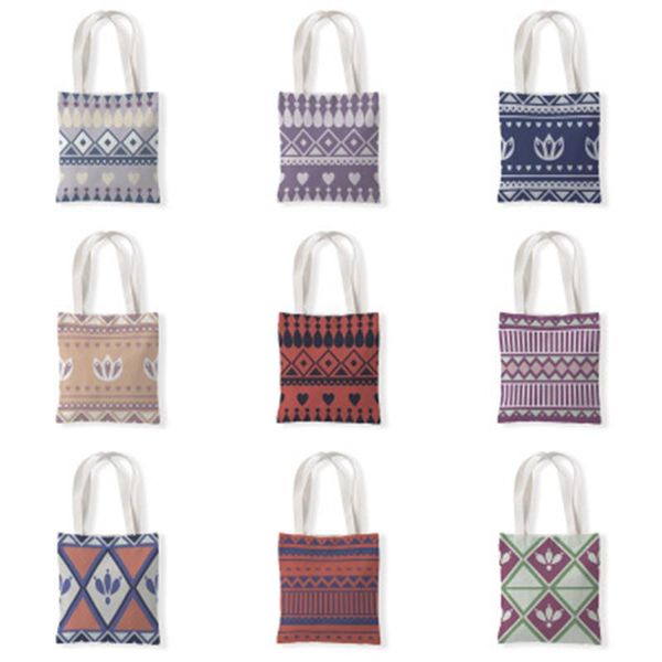 

women shopping bag print canvas tote reusable shopper bags student book female cloth eco shoulder storage