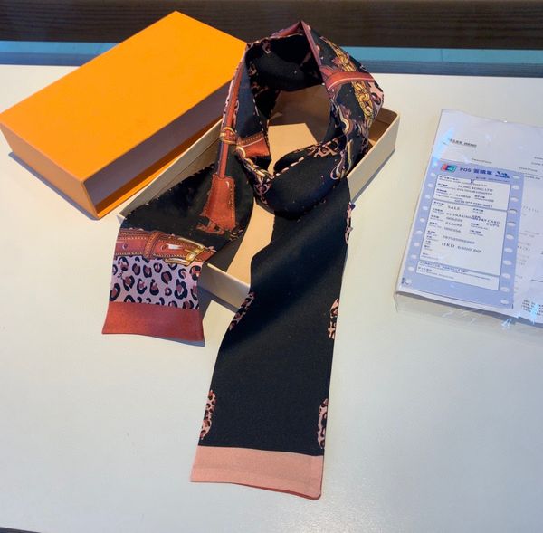 

designers pattern silk scarf for women printing stripe geometric brand scarves orange hardcover box set birthday valentine mother day gift 8, Blue;gray