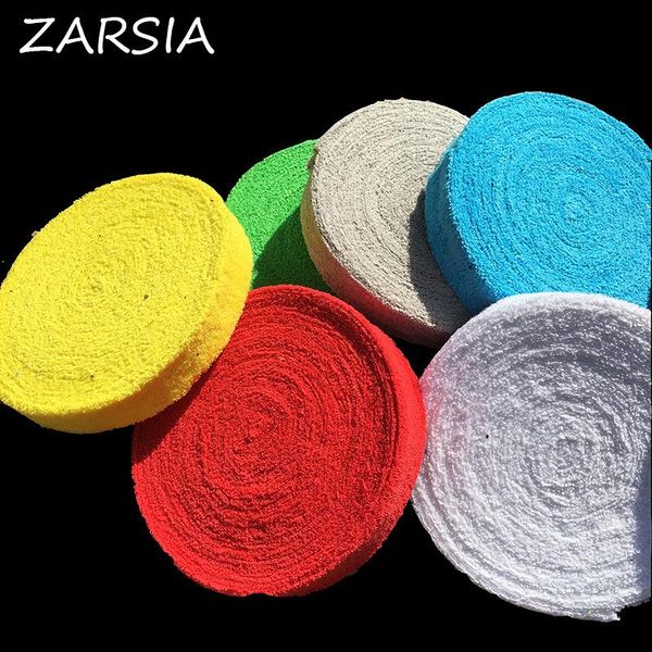 

reel 10m100% cotton towel grips for badminton racket,squash rackets,tennis rackets overgrips 11 colors sweatband, Yellow;black