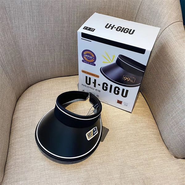 

visors empty light beauty sunscreen cap uv protection 99% movement and fashion for lady, Blue;gray