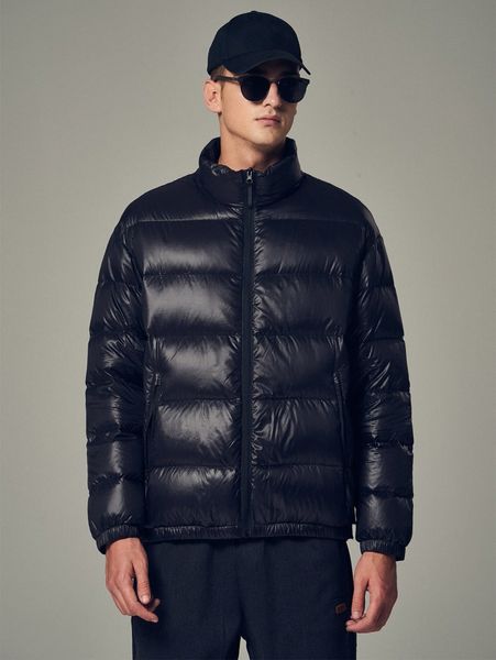 

men stand collar zip up down coat 42vn#, Black;brown