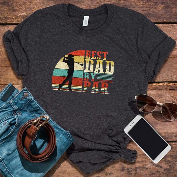 

men's t-shirts funny golf dad shirt by par vintage sunset tshirt 2021 humor father's day gift oversized graphic tee summer cool, White;black