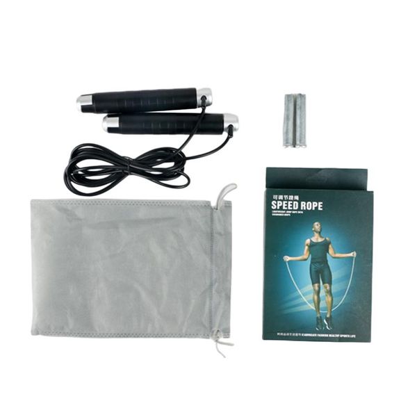 

jump ropes speed skipping rope ball bearing matte texture non-slip handle rubber coated steel wire sports tools exercise