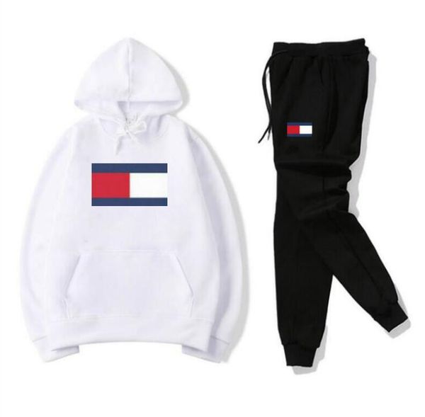 

men sweatsuit brand designer tracksuit hoodie sweatshirts black white autumn winter jogger sporting suit women sweat tracksuits set s-3xl, Gray