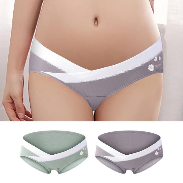 

women's panties seamless pregnancy plus size low rise v-type solid breathable soft brief underpants majtki bezszwowe damskie 03*, Black;pink