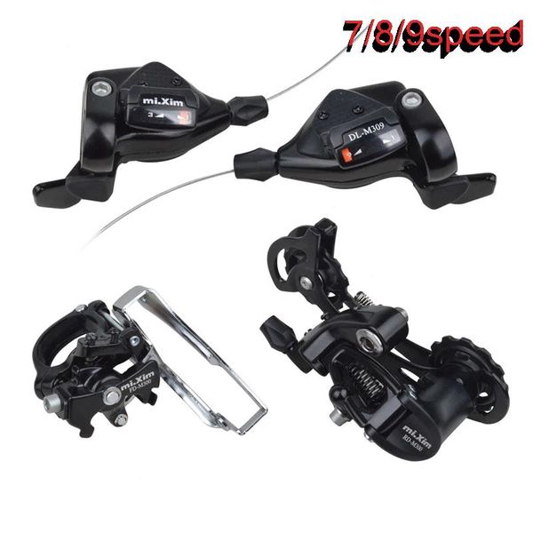 

bike derailleurs mi.xim bicycle rear derailleur front shifter shift lever 7/8/9/10 speed mtb mountain road kit