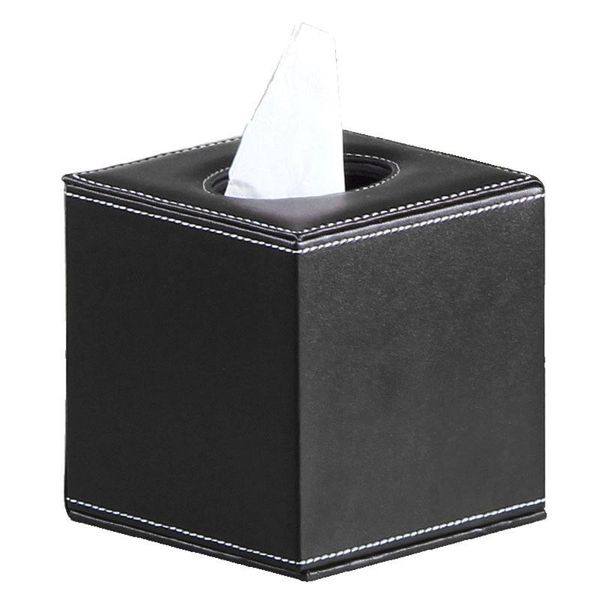 

tissue boxes & napkins box pu leather holder toilet paper napkin case cover canister dispenser for home decoration