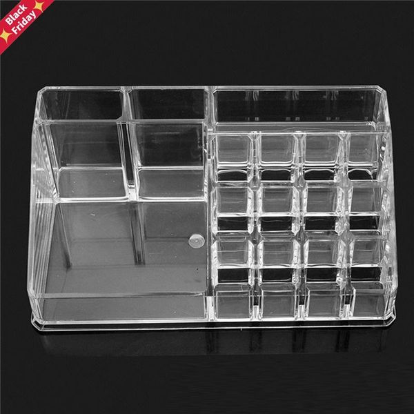 

multiple grid acrylic transparent makeup organizer storage boxes make up lipstick holder jewelry box display stand & bins