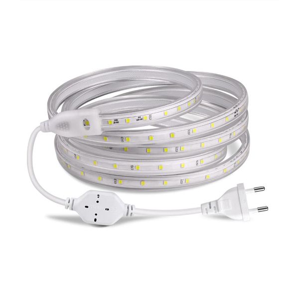 

flexibility 220v led strip light high brightness home room decor wall backlit outdoor garden lighting lamp tape strips