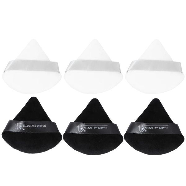 

6pcs makeup powder puff sponge triangle cotton dry sector high density crystal tool for ( sponges, applicators &