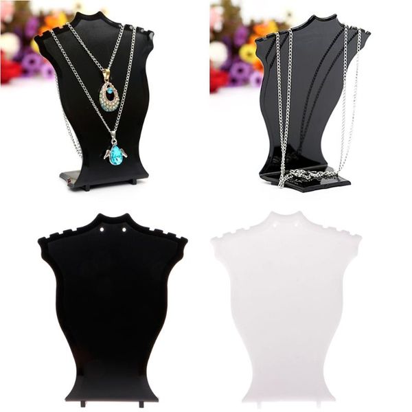 

earrings & necklace 32ce pendant chain earring jewelry bust display holder stand showcase rack, Silver