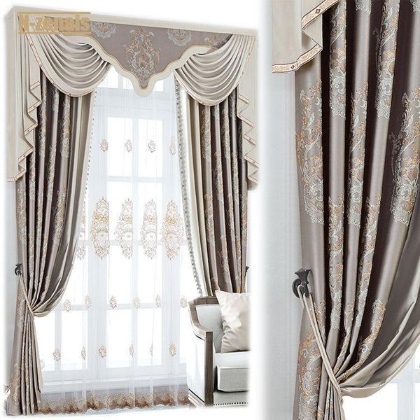 

curtain & drapes european style high-precision embossed luxury for living room and bedroom customized products high shading(70%-90%)
