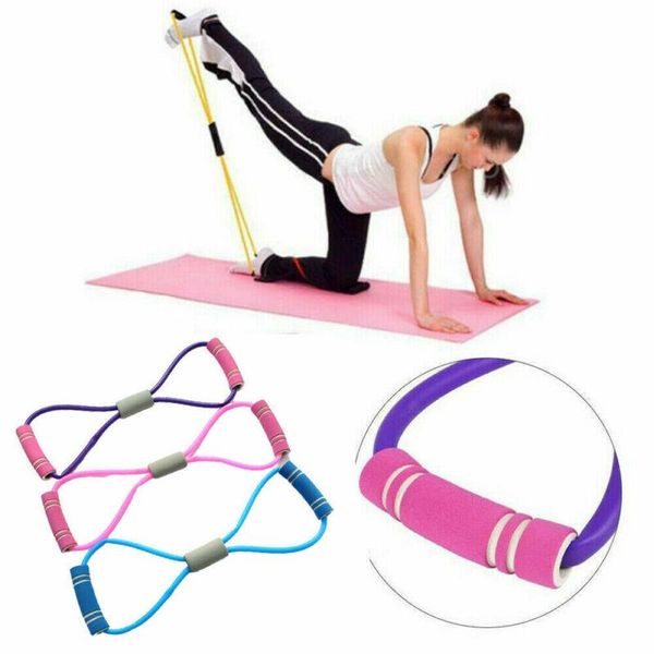 

tension resistance 8 type muscle chest expander rope gym band workout fitness exercise yoga tube sports pulling bands