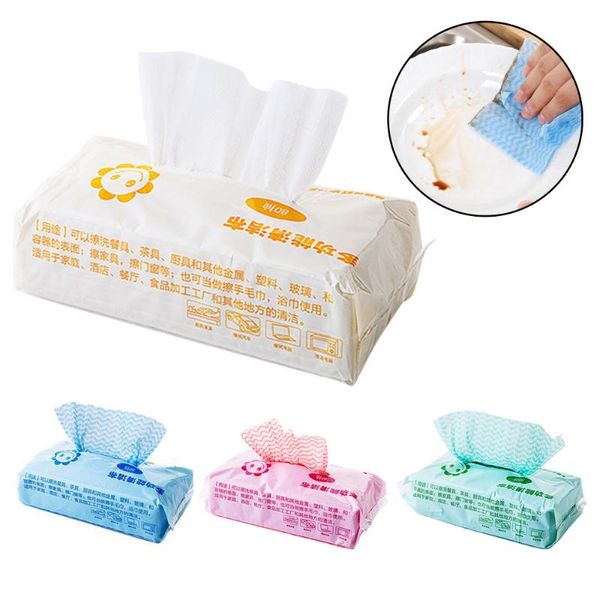 

cleaning cloths 80pcs/pack kitchen non-woven fabric disposable wipes dishcloth multi-purpose 20x20.4cm kits