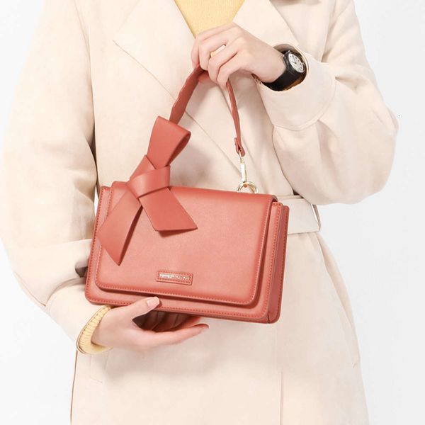 

2021 popular2021 new fashion women's temperament handbag bowknot korean celebrity messenger single shoulder bag