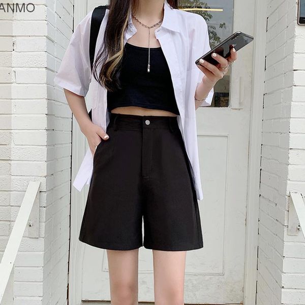 

women's pants & capris black suit pant summer 2021 korean high waist loose thin straight wide leg casual, Black;white