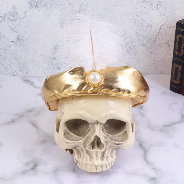 

party hats kings hat sultan prince arab headwear feather decoration headdress for boys cosplay supplies golden