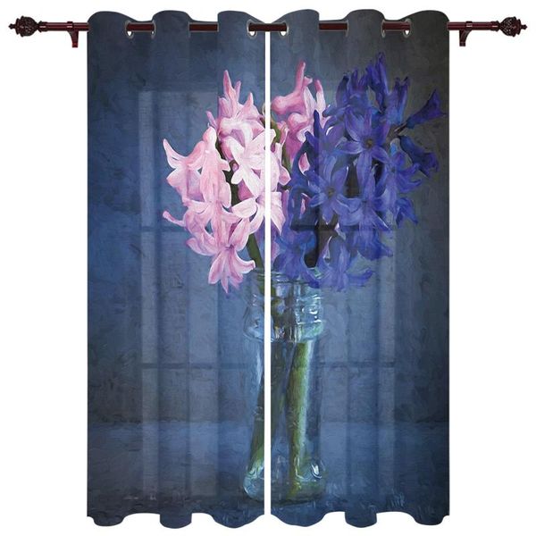 

glass bottle flower valance window curtains for living room bedroom kitchen home luxury youth treatment curtain & drapes