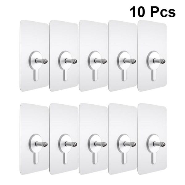 

hooks & rails 10pcs punch-non-marking screw stickers wall picture hook invisible traceless hardwall drywall hanging kit for pictu