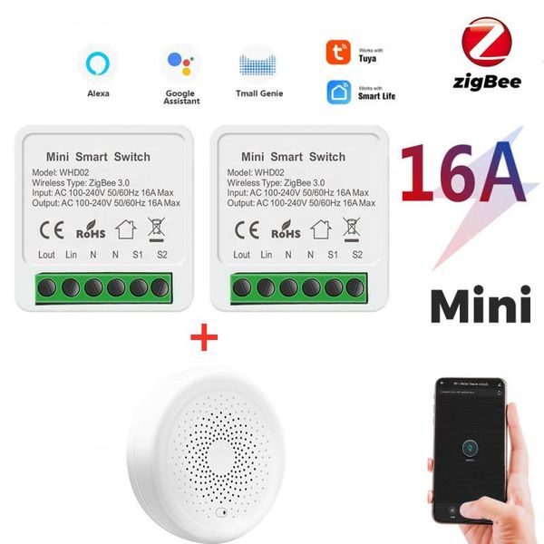 

smart home control tuya zigbee diy switch supports 2 way automation module works with alexa google life app