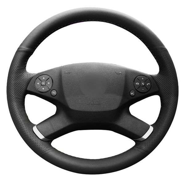 

steering wheel covers black artificial leather hand-stitched car cover for - e-class w212 e200 e260 e250 e300 2009-2013