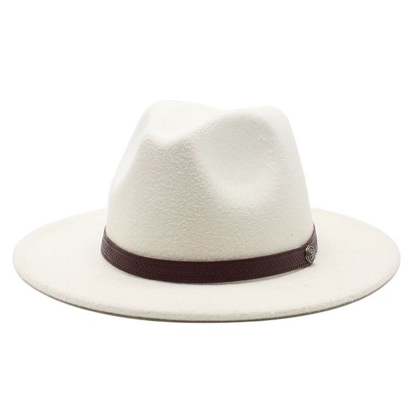 

berets panama wool felt fedora hats with ribbon decoration fashion flat brim jazz formal bowler derby for men women hcx, Blue;gray