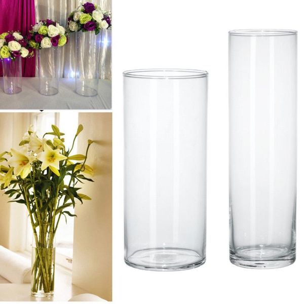 

plastic clear round cylinder vase bottle hanging for plant flower wedding party bedroom living room office home decoration vases