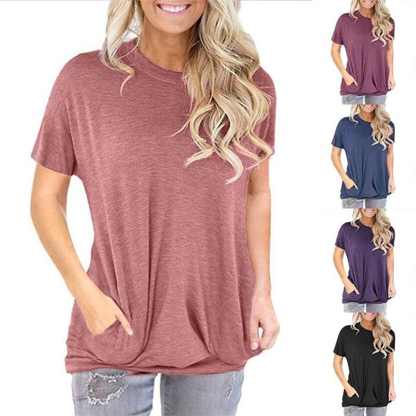 

women's t-shirt summer fashion casual bat-sleeve shirt round neck short sleeve office lady women sweatshirt, White