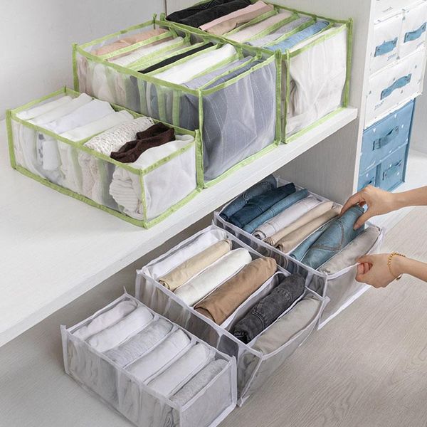 

storage drawers jeans clothes compartmentalized box wardrobe drawer type household mesh